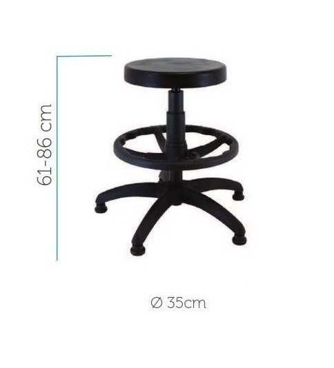 Taburete giratorio modelo LABORATORIO de Vincolo