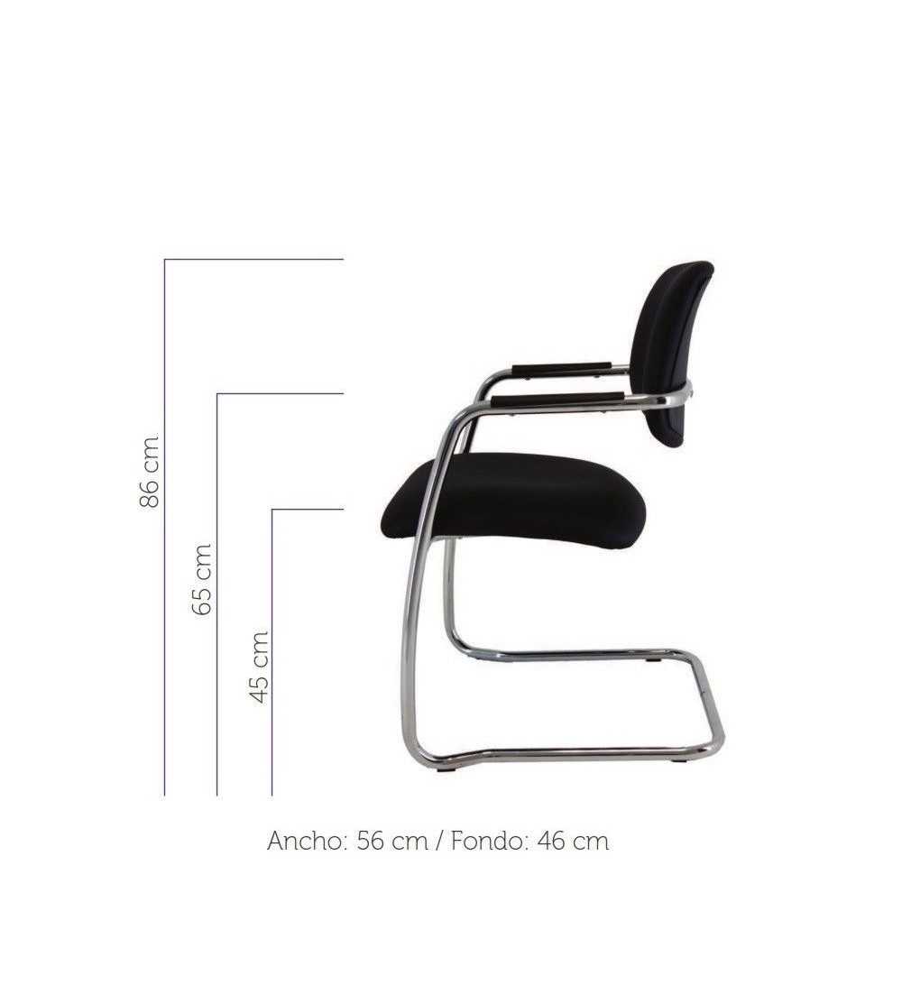 Silla confidente Teva tapizada