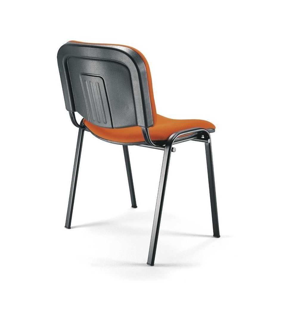 Silla confidente modelo ACCOMMODA, tapizada, calidad superior, estructura negra