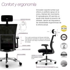 Silla ergonómica ATLANTA de Euromof, uso recomendado 8 horas