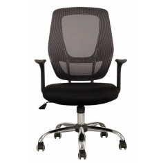 Silla de Oficina GENOVA de Euromof en acabado negro, uso recomendado 8 horas