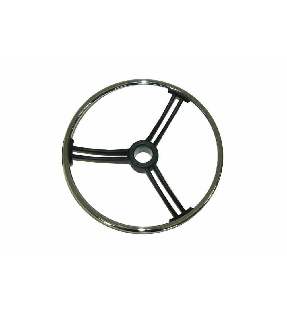 Taburete con respaldo modelo SONIA de Vincolo, giratorio, con topes, aro cromado