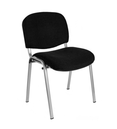 Silla confidente modelo ACCOMMODA, tapizada, calidad superior, estructura gris