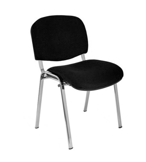 Silla confidente modelo ACCOMMODA, tapizada, calidad superior, estructura cromada