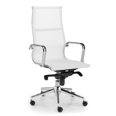 Silla de oficina BERLIN de Euromof, en acabado malla blanca