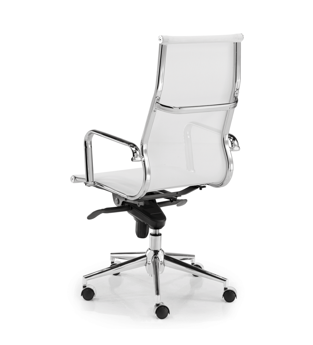 Silla de oficina BERLIN de Euromof, en acabado malla blanca-1 Silla de oficina BERLIN de Euromof, en acabado malla blanca-1