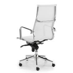 Silla de oficina BERLIN de Euromof, en acabado malla blanca