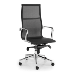 Silla de oficina BERLIN de Euromof, en acabado malla negra Silla de oficina BERLIN de Euromof, en acabado malla negra