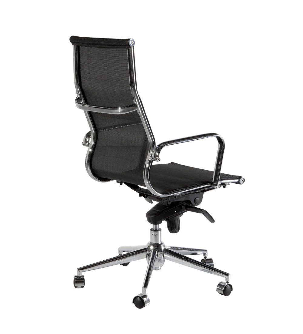 Silla de oficina BERLIN de Euromof, en acabado malla negra Silla de oficina BERLIN de Euromof, en acabado malla negra