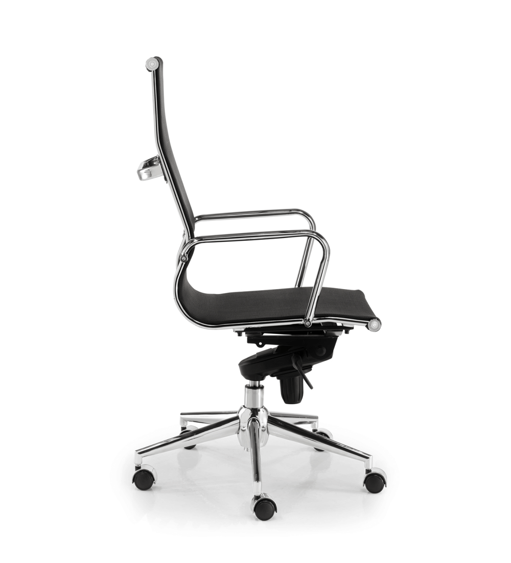 Silla de oficina BERLIN de Euromof, en acabado malla negra Silla de oficina BERLIN de Euromof, en acabado malla negra