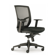 Silla de Oficina CHICAGO de Euromof en acabado negro, uso recomendado 8 horas