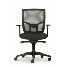 Silla de Oficina CHICAGO de Euromof en acabado negro, uso recomendado 8 horas