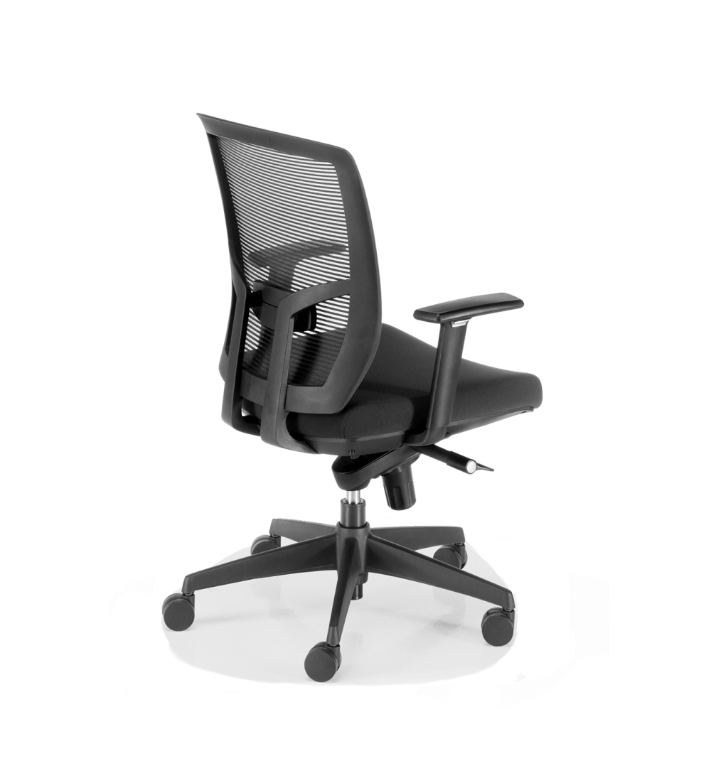 Silla de Oficina CHICAGO de Euromof en acabado negro, uso recomendado 8 horas-3 Silla de Oficina CHICAGO de Euromof en acabado negro, uso recomendado 8 horas-3