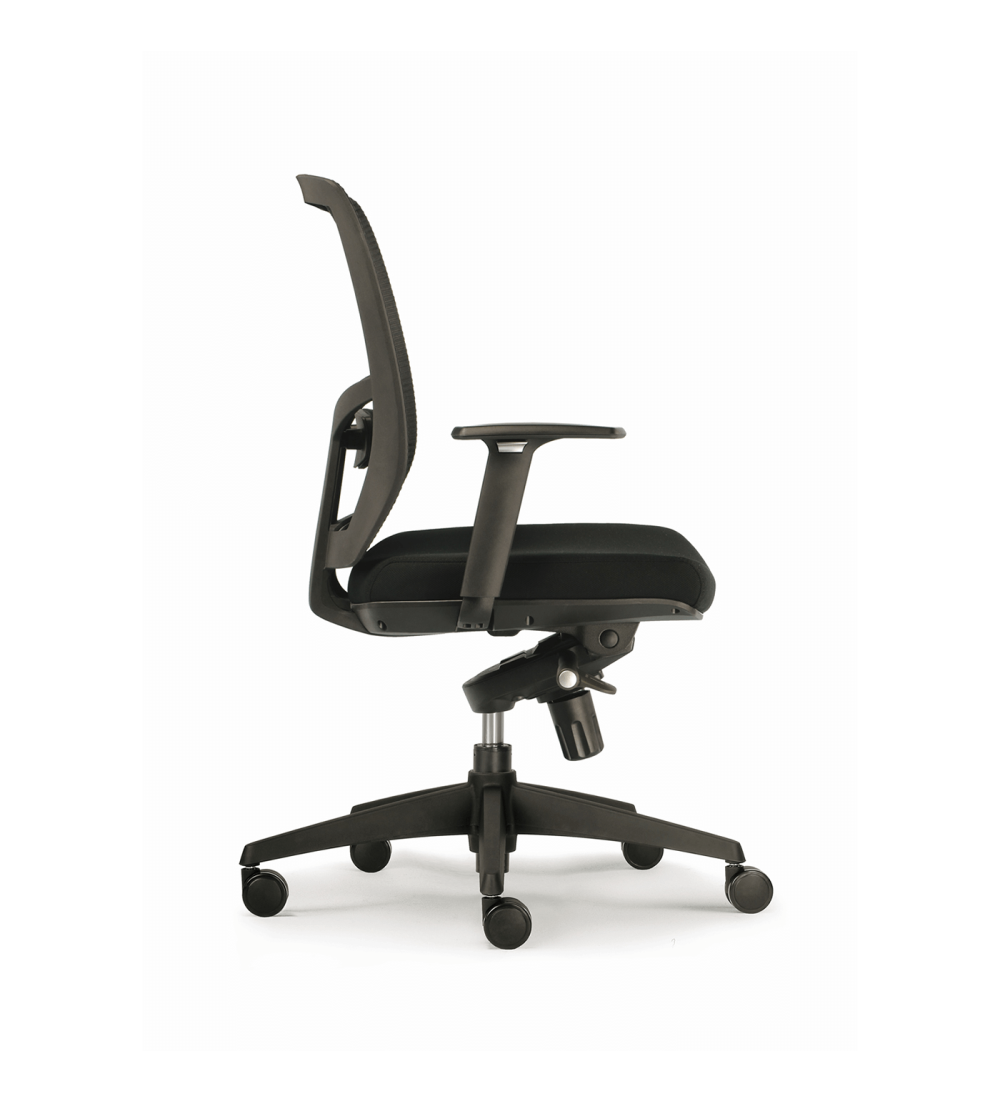 Silla de Oficina CHICAGO de Euromof en acabado negro, uso recomendado 8 horas-4 Silla de Oficina CHICAGO de Euromof en acabado negro, uso recomendado 8 horas-4