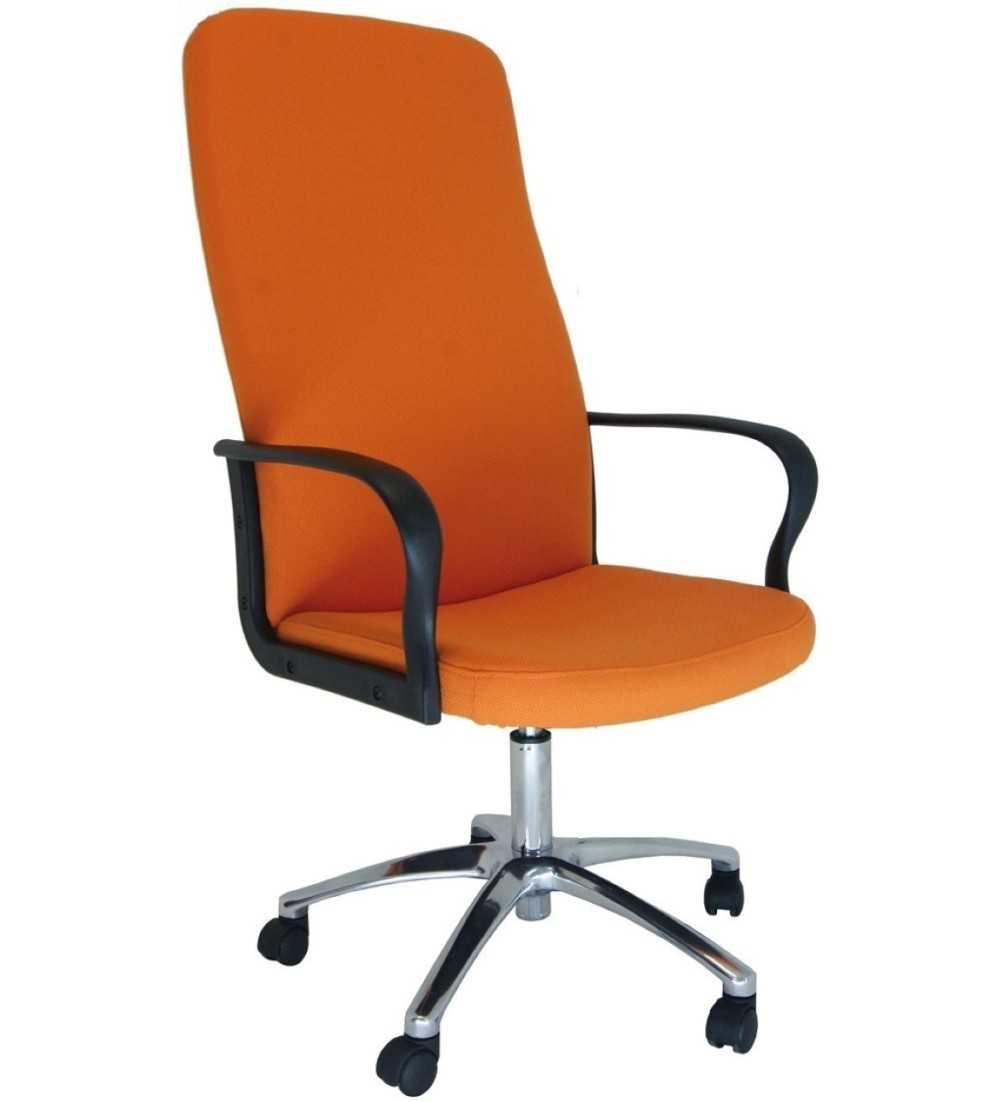 Sillón dirección ROCKY de Vincolo, respaldo alto, base aluminio