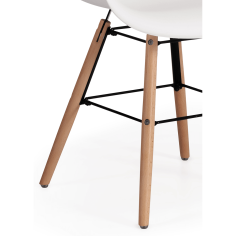 Lote 4 Sillas Confidente RIGA de Euromof, Patas Madera, Diseño Nórdico, Negro