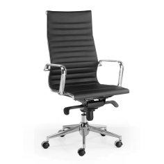Silla de oficina LONDRES de Euromof, en acabado polipiel negro Silla de oficina LONDRES de Euromof, en acabado polipiel negro