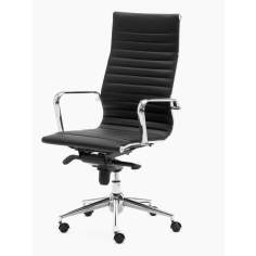 Silla de oficina LONDRES de Euromof, en acabado polipiel negro Silla de oficina LONDRES de Euromof, en acabado polipiel negro