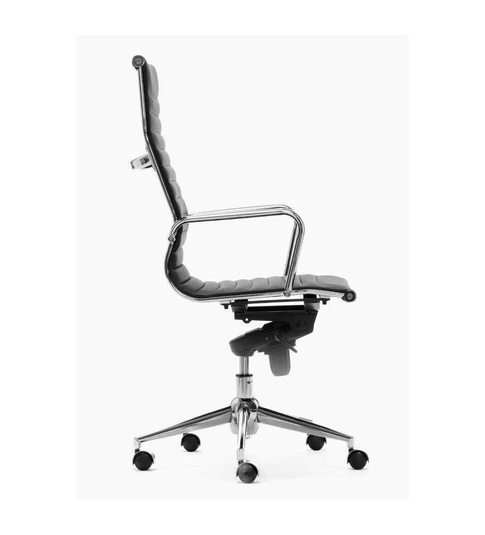 Silla de oficina LONDRES de Euromof, en acabado polipiel negro Silla de oficina LONDRES de Euromof, en acabado polipiel negro