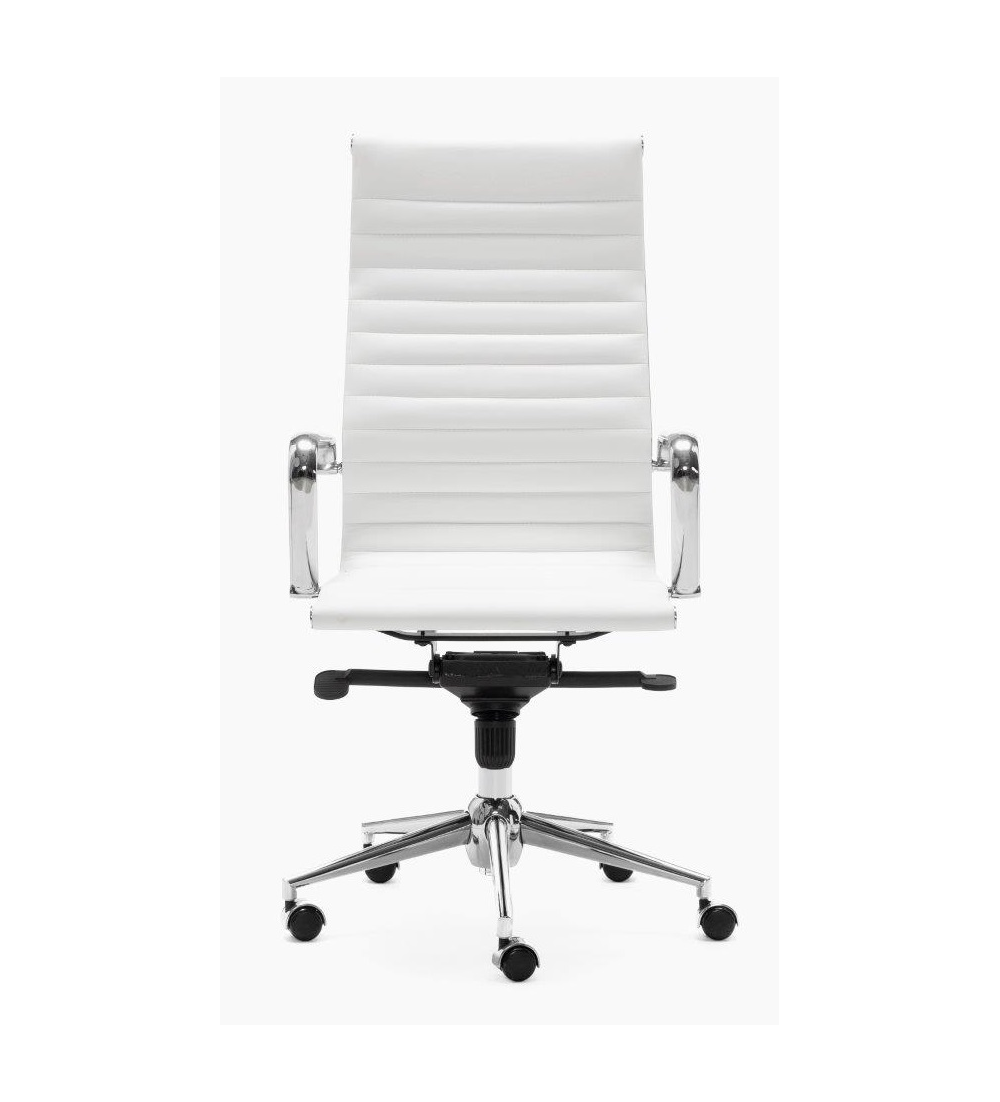 Silla de oficina LONDRES de Euromof, en acabado polipiel blanco-1 Silla de oficina LONDRES de Euromof, en acabado polipiel blanco-1