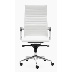 Silla de oficina LONDRES de Euromof, en acabado polipiel blanco