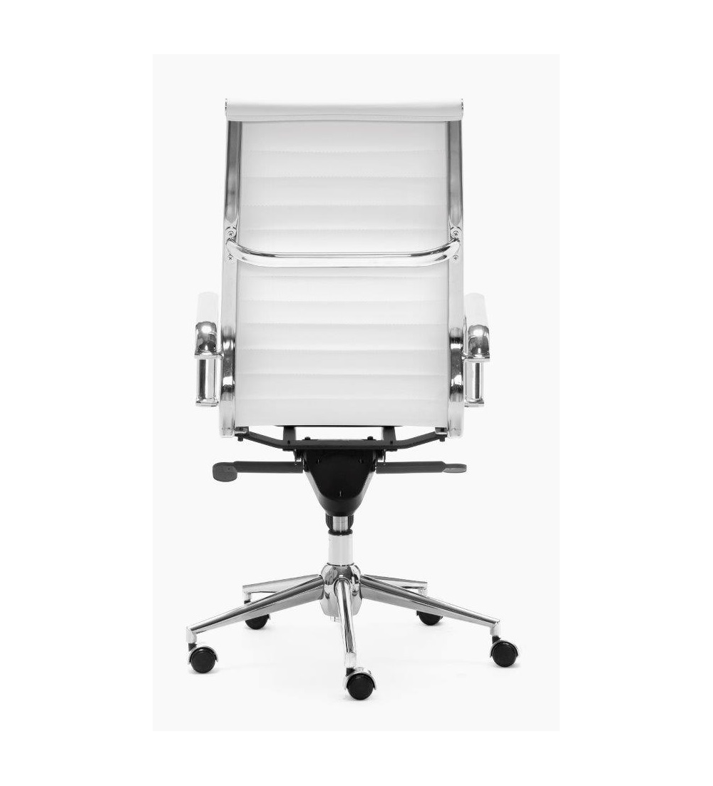 Silla de oficina LONDRES de Euromof, en acabado polipiel blanco-2 Silla de oficina LONDRES de Euromof, en acabado polipiel blanco-2