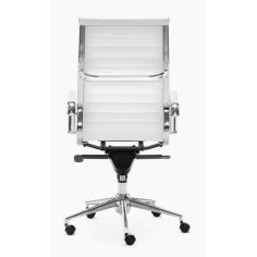 Silla de oficina LONDRES de Euromof, en acabado polipiel blanco