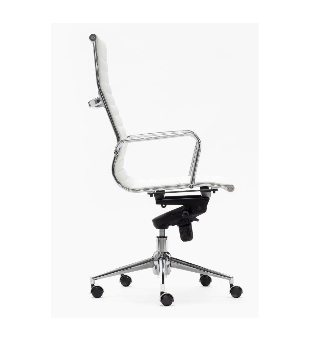 Silla de oficina LONDRES de Euromof, en acabado polipiel blanco-3 Silla de oficina LONDRES de Euromof, en acabado polipiel blanco-3