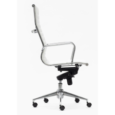 Silla de oficina LONDRES de Euromof, en acabado polipiel blanco