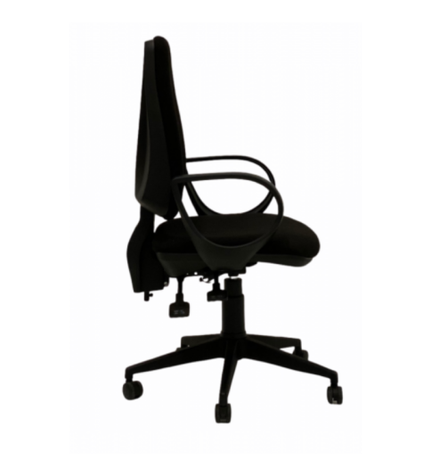 Silla ergonómica de oficina modelo EQUIS de Vincolo, con brazos fijos star