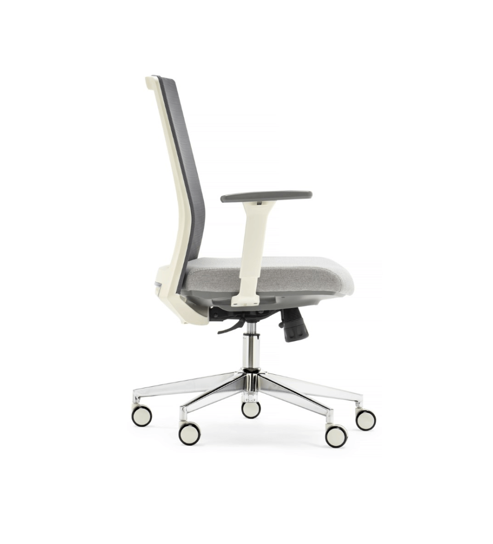 Silla ergonómica NIZA con cabezal de Euromof en acabado blanco, uso recomendado 8 horas-2 Silla ergonómica NIZA con cabezal de Euromof en acabado blanco, uso recomendado 8 horas-2