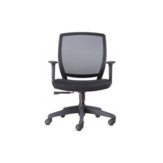 Silla ergonómica de oficina modelo FLEXORA Black, brazos regulables