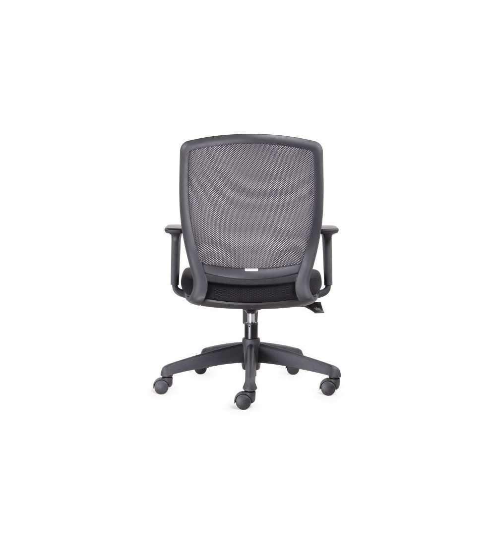Silla ergonómica de oficina modelo FLEXORA Black, brazos regulables