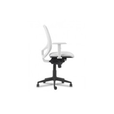Silla ergonómica de oficina modelo SPINEZONE White, base negra, brazos regulables