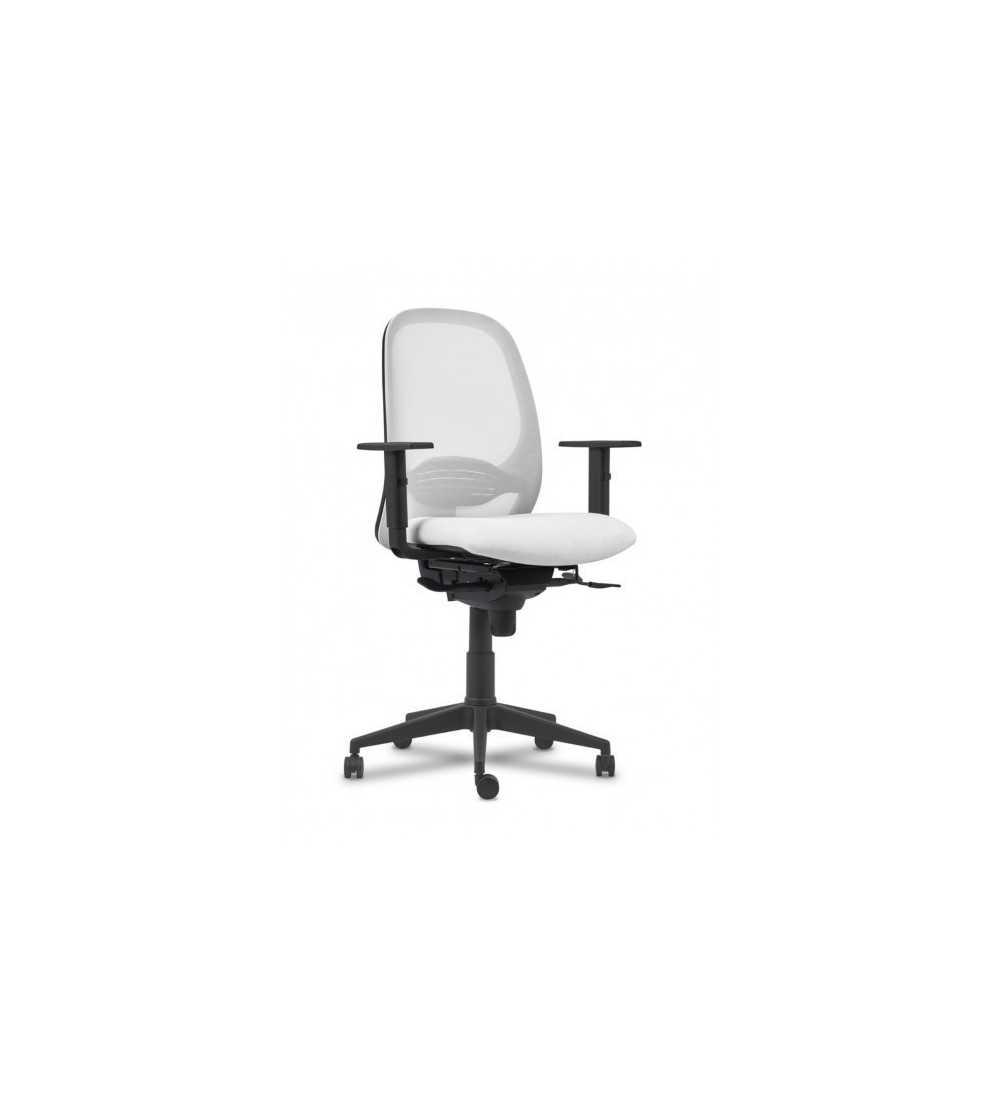 Silla ergonómica de oficina modelo Adara negra de Vincolo, brazos regulables