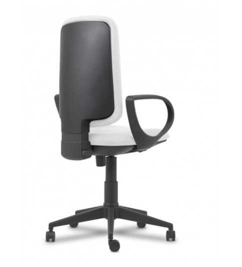 Silla ergonómica de oficina modelo Elina de Vincolo, contacto permanente, brazos fijos star