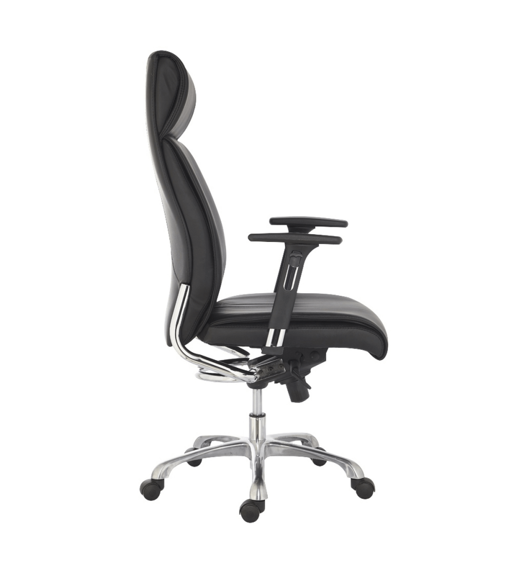 Sillón de dirección MOSCU de Euromof, en acabado ecopiel negro-2 Sillón de dirección MOSCU de Euromof, en acabado ecopiel negro-2