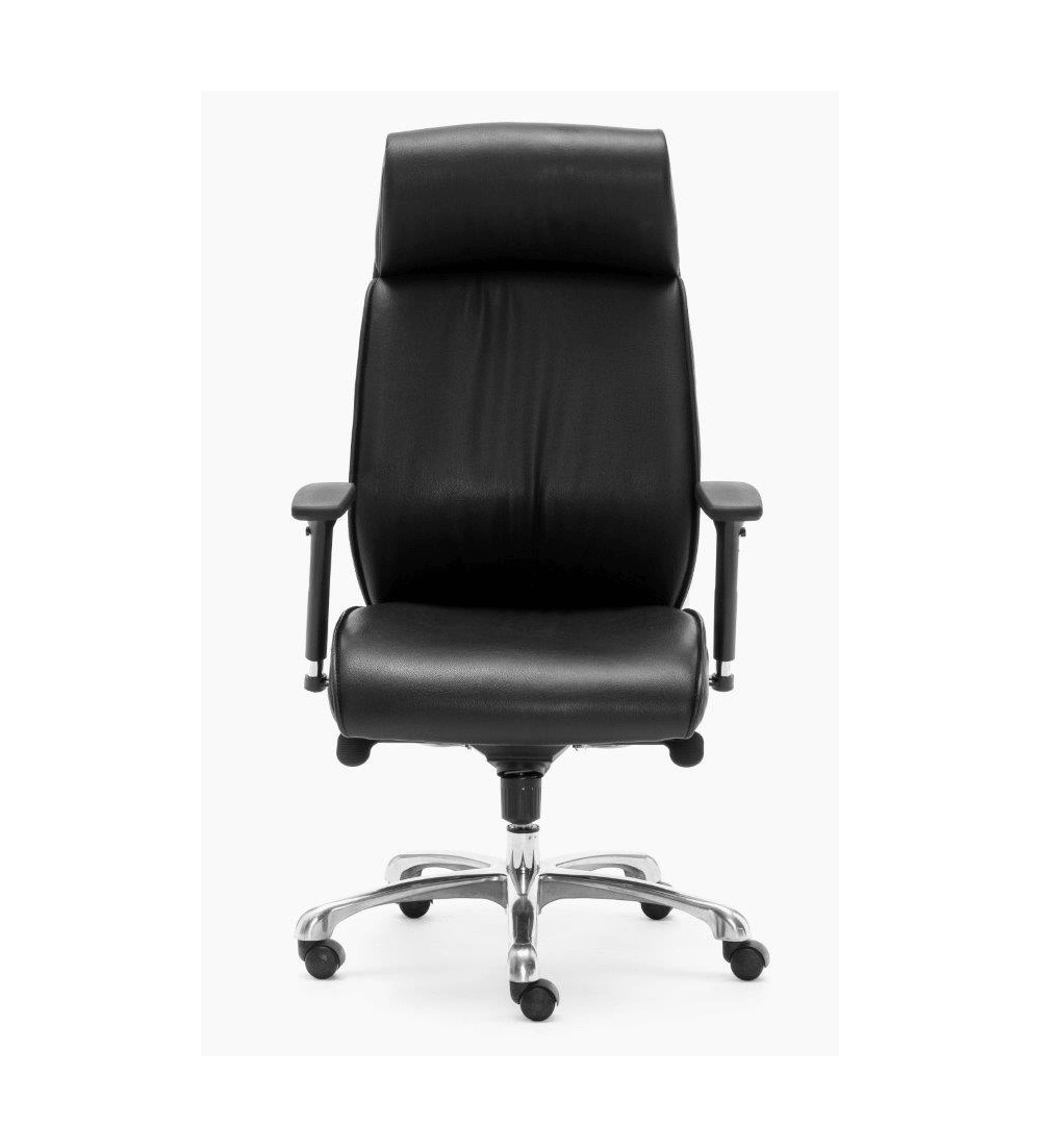 Sillón de dirección MOSCU de Euromof, en acabado ecopiel negro-3 Sillón de dirección MOSCU de Euromof, en acabado ecopiel negro-3