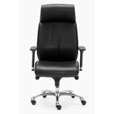 Sillón de dirección MOSCU de Euromof, en acabado ecopiel negro