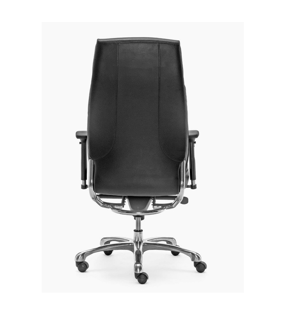 Sillón de dirección MOSCU de Euromof, en acabado ecopiel negro-4 Sillón de dirección MOSCU de Euromof, en acabado ecopiel negro-4