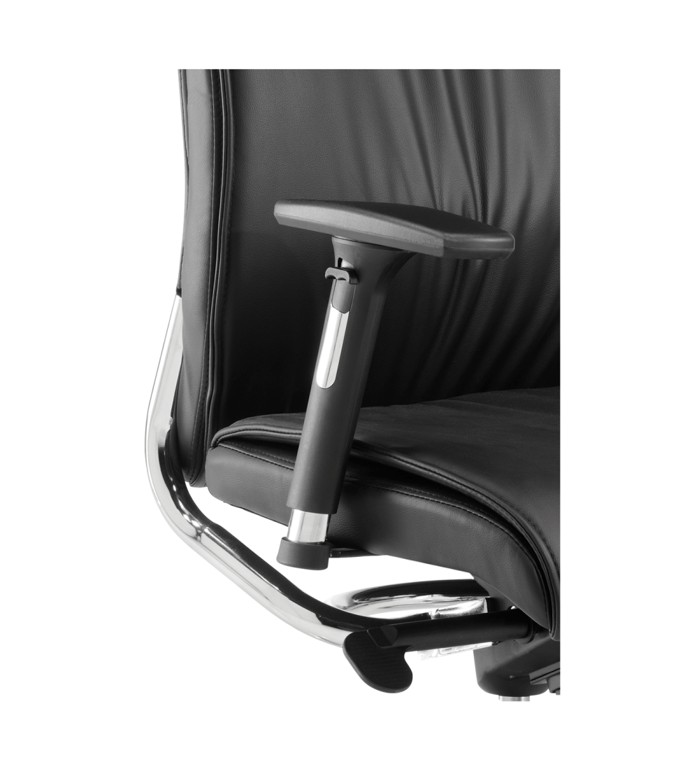 Sillón de dirección MOSCU de Euromof, en acabado ecopiel negro-5 Sillón de dirección MOSCU de Euromof, en acabado ecopiel negro-5