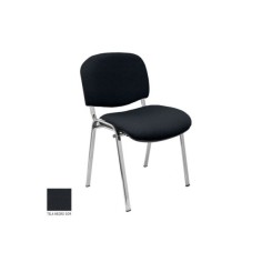 Silla confidente modelo ACCOMMODA, tapizada, calidad superior, estructura cromada