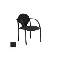 Silla confidente modelo CONFIDA, con tapa trasera tapizada