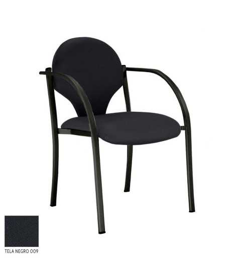 Silla confidente modelo CONFIDA, con tapa trasera tapizada