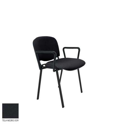 Silla confidente modelo ACCOMMODA, tapizada, calidad superior, estructura cromada