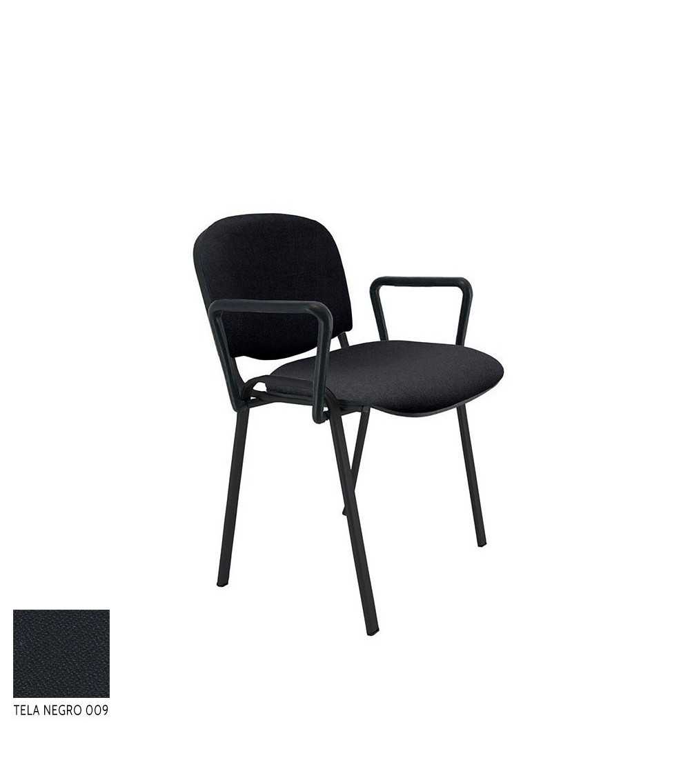 Silla confidente modelo ACCOMMODA, tapizada, calidad superior, con brazos