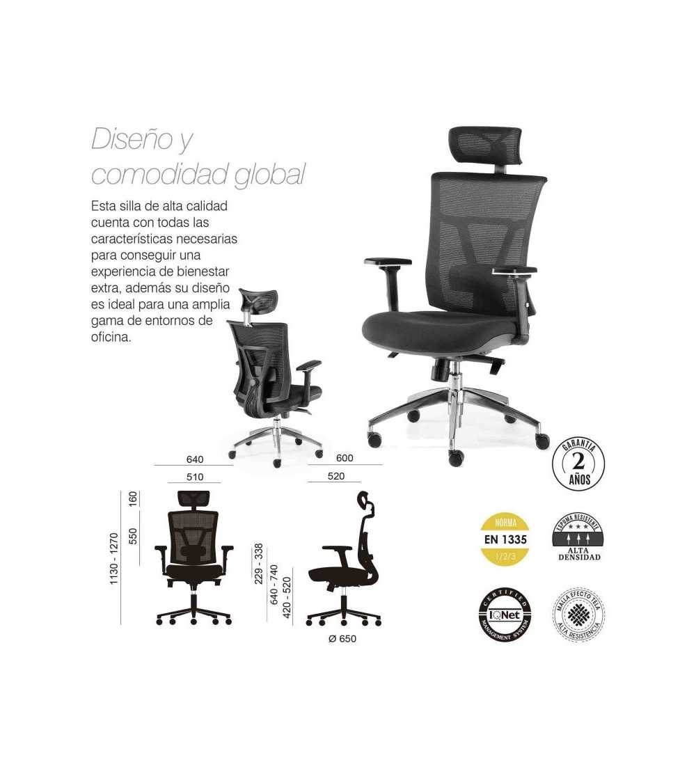 Silla ergonómica ANKARA de Euromof, uso recomendado 8 horas-1 Silla ergonómica ANKARA de Euromof, uso recomendado 8 horas-1