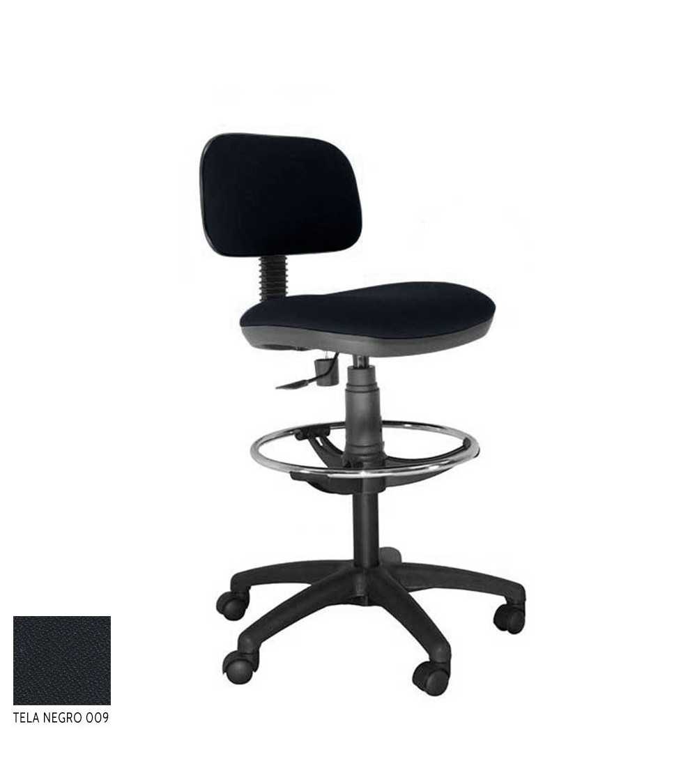 Taburete de oficina modelo SOFY de Vincolo, con ruedas, aro cromado, giratorio