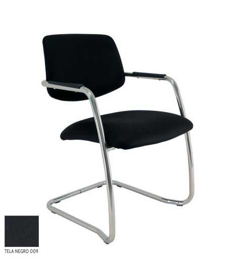 Silla confidente modelo ACCOMMODA, tapizada, calidad superior, con brazos