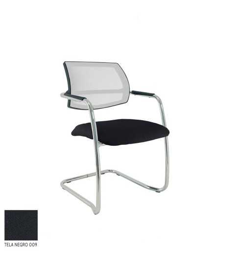 Silla confidente modelo CONFIDA, con tapa trasera tapizada